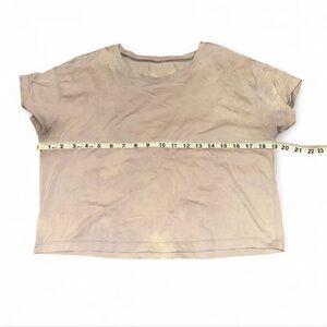 Lululemon All Yours Crop Tee purple tie dye